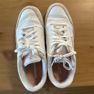 Reebok Classic White and Pink Shoes